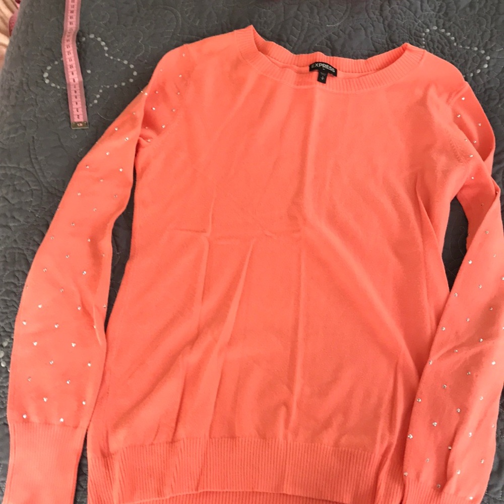 Pink Coral sparkle studded sleeves